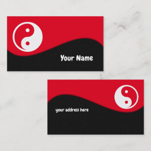 Carte De Visite Symbole Yin Yang - tatouage solide design 2
