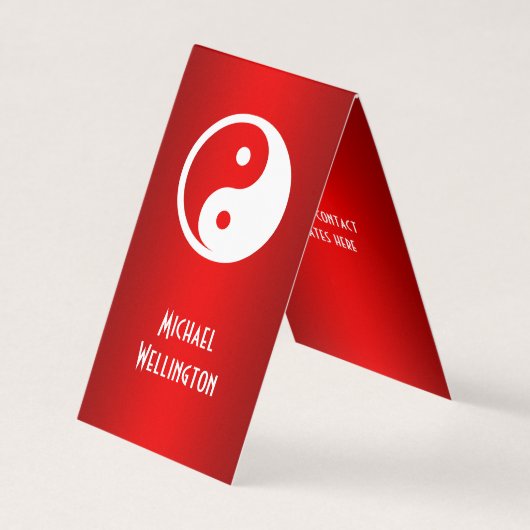 Carte De Visite Symbole Yin Yang - tatouage solide design 2 (Devant)