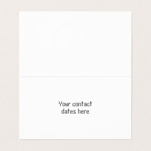 Carte De Visite Symbole Yin Yang - tatouage solide design 2 (Intérieur déplié)