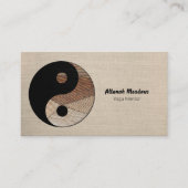 Carte De Visite Symbole Yin-Yang Tons Terre QR Code Méditatif (Devant)