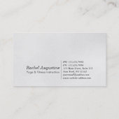 Carte De Visite Symbole YOGA bleu & or ZEN brosse (Dos)