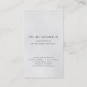 Carte De Visite SYMBOLE ZEN Elégant YOGA Gold Foil (Dos)