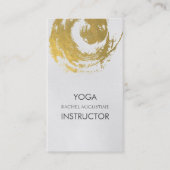 Carte De Visite SYMBOLE ZEN Elégant YOGA Gold Foil (Devant)