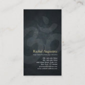 Carte De Visite Symbole ZEN YOGA JAUNE violet et or élégant (Dos)