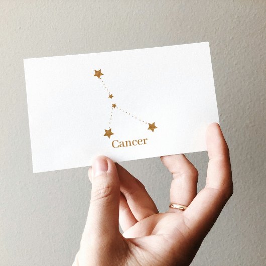 Carte De Visite SYMBOLE Zodiaque moderne Cancer de l'or | Eau de l