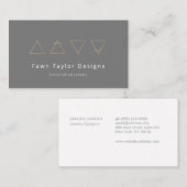 Carte De Visite Symboles alchimiques gris (Devant / Derrière)