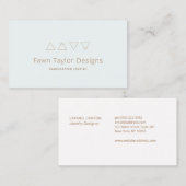 Carte De Visite Symboles alchimiques Pastel Blue (Devant / Derrière)