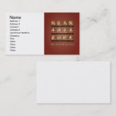 Carte De Visite Symboles chinois du zodiaque (Devant / Derrière)