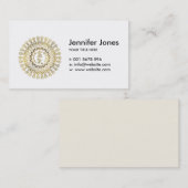 Carte De Visite Symboles curatifs de Reiki dans le mandala d'or (Devant / Derrière)