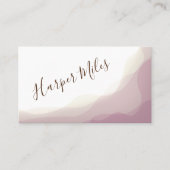 Carte De Visite Symboles de balayage de script rose moderne (Devant)