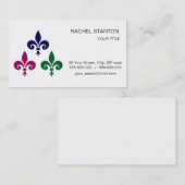 Carte De Visite Symboles de fleur de lis (Devant / Derrière)