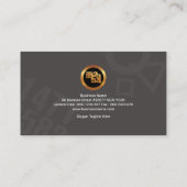 Carte De Visite Symboles de maths d'or professionnel Icônes Math T (Dos)