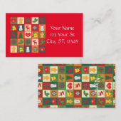 Carte De Visite Symboles de Noël Medley Art Thunder_Cove (Devant / Derrière)