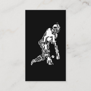 Carte De Visite Symboles de sport de cricket joueur de cricket