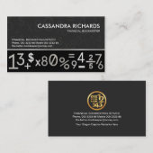 Carte De Visite Symboles du numéro de la ligne d'argent (Devant / Derrière)