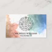 Carte De Visite Symboles du yoga | Motif Mandala (Devant)
