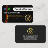 Carte De Visite Symboles électriques Éclairage de câblage (Devant / Derrière)