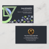 Carte De Visite Symboles géométriques mathématiques élégants Motif (Devant / Derrière)