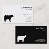 Carte De Visite Symboles noirs et blancs de vache (Devant / Derrière)