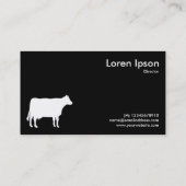 Carte De Visite Symboles noirs et blancs de vache (Dos)