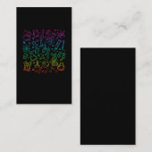 Carte De Visite Symboles scientifiques colorés Chimie Physique (Devant / Derrière)