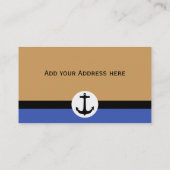 Carte De Visite Symboles simples - ANCRE + texte & idées (Dos)