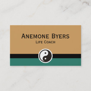 Carte De Visite Symboles simples - Yin & Yang + votre texte et vos