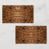 Carte De Visite Symétrie en bois sculpté (Devant / Derrière)