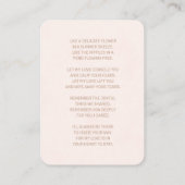 Carte De Visite Sympathie Photo Simple Blush Funeral Card (Dos)
