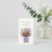 Carte De Visite Symphonie fleur sauvage-Crème-Carte de visite (Debout devant)