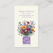 Carte De Visite Symphonie fleur sauvage-Crème-Carte de visite (Devant)