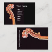 CARTE DE VISITE SYMPHONIE, MUSIQUE CLASSIQUE ANTIQUE VIOLIN SCROLL (Devant / Derrière)