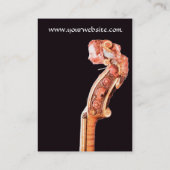 CARTE DE VISITE SYMPHONIE, MUSIQUE CLASSIQUE ANTIQUE VIOLIN SCROLL (Dos)
