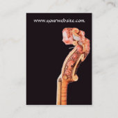 Carte De Visite SYMPHONIE, MUSIQUE CLASSIQUE Antique Violon Scroll (Dos)