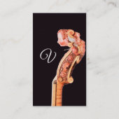 Carte De Visite SYMPHONIE, Scroll de violon d'INSTRUMENT DE MUSIQU (Dos)