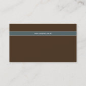 Carte De Visite Syntaxe brun chocolat et bleu de cadet (Dos)