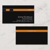 Carte De Visite Syntaxe Noir & Orange (Devant / Derrière)