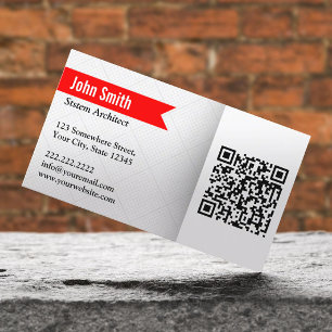 Carte de visite System Architect du code QR modern