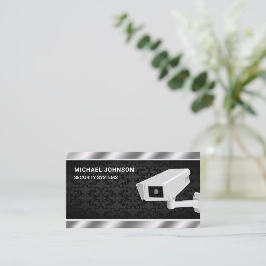 Carte De Visite Système de surveillance des solutions de sécurité (Debout devant)