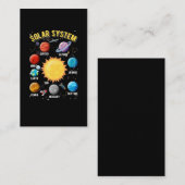 Carte De Visite Système Solaire Garçon Girls Planètes mignonnes As (Devant / Derrière)