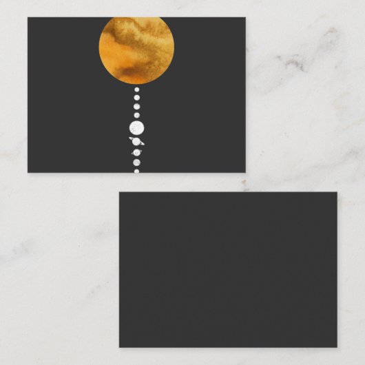 Carte De Visite Système solaire minimal (Devant / Derrière)