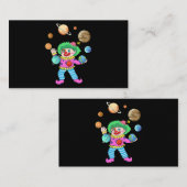Carte De Visite Système Solaire Planète Clown Jubling Circus pour (Devant / Derrière)