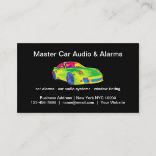 Carte De Visite Systèmes audio et alarmes de voiture cool