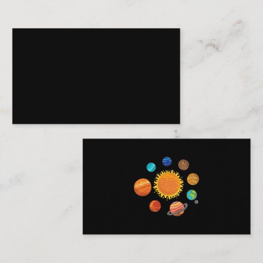 Carte De Visite Systèmes solaires Planètes Astronomie Spatiale (Devant / Derrière)