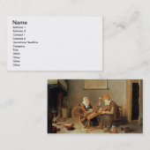 Carte De Visite T31883 un intérieur avec dame âgée à une rotation (Devant / Derrière)