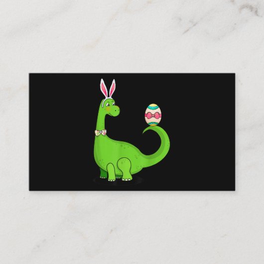 Carte De Visite T Rex Bunny Pâques Funny Dinosaur Oeufs Garçons En (Devant)