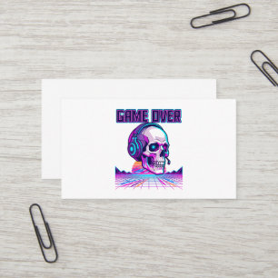 Carte De Visite T-shirt à capuche graphique crâne de jeu rétro syn