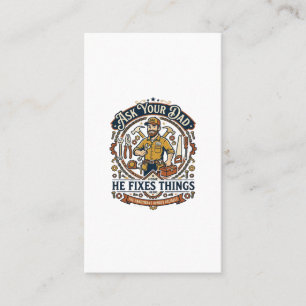 Carte De Visite T-shirt de réparation de papa pour la fête des pèr