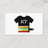 Carte De Visite T-shirt noir blanc personnalisé (Dos)