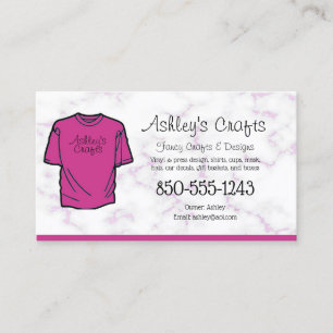 Carte De Visite T-Shirt Silhouette Cricut pour entreprise artisana